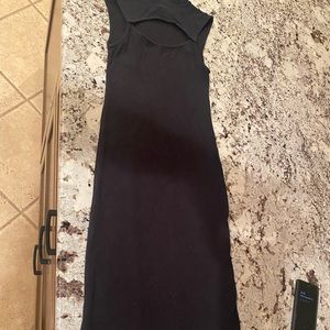 Black sleeveless maxi All Saints dress